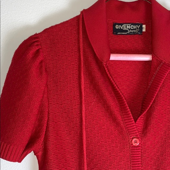 Vintage Givenchy skirt / sweater set RED small xs - Picture 13 of 16